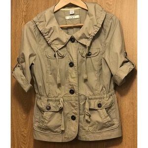 ANN TAYLOR LOFT TAN UTILITY JACKET SIZE MP